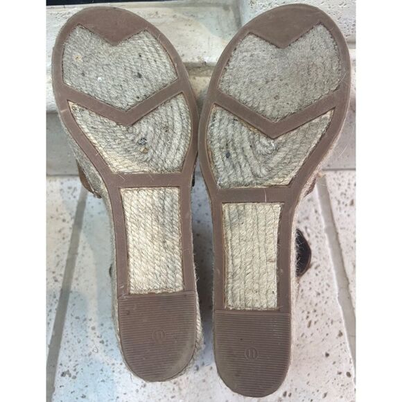 Marc Fisher Alida Espadrille Platform Wedge Natural  Brown Sandal Size 11 - Picture 13 of 16